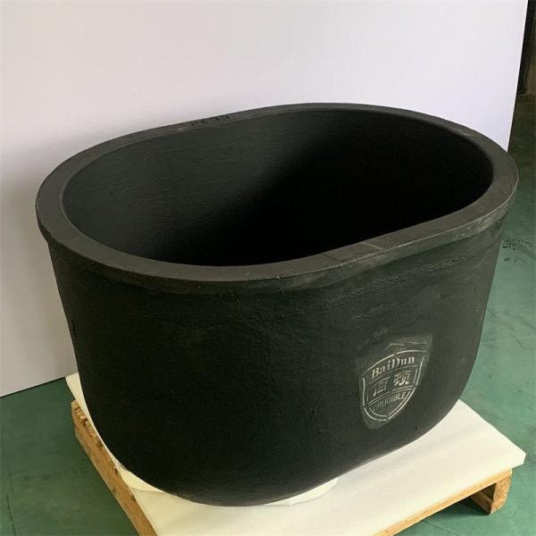15.5kg Capacity Cylindrical Graphite Clay Crucible For Melting / Casting