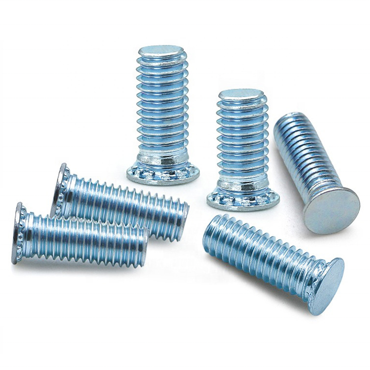 Galvanized Carbon Steel Self Clinch Flush Head Stud For Secure Metal Sheet Fastening