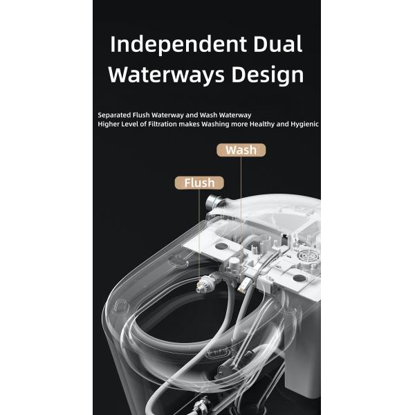 Fashionable Bathroom Toilet Bowl Modern Smart One Piece Toilet Foot Flush