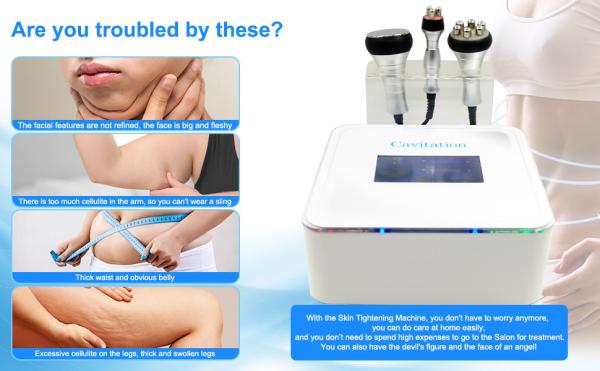 Multipolar RF 3 In 1 Fat Cavitation Machine 40K Cellulite Reduction For Home