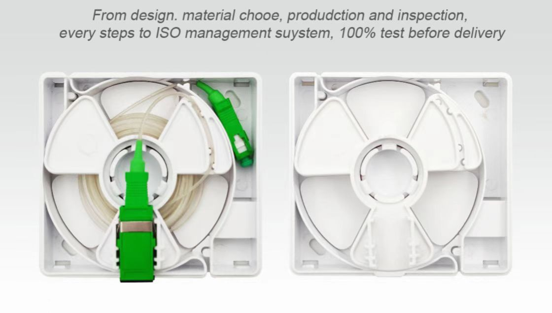 FTTH Indoor ABS 1 Core SC Adapter Invisible Fiber Optical Rosette Box ABS Белое волокно
