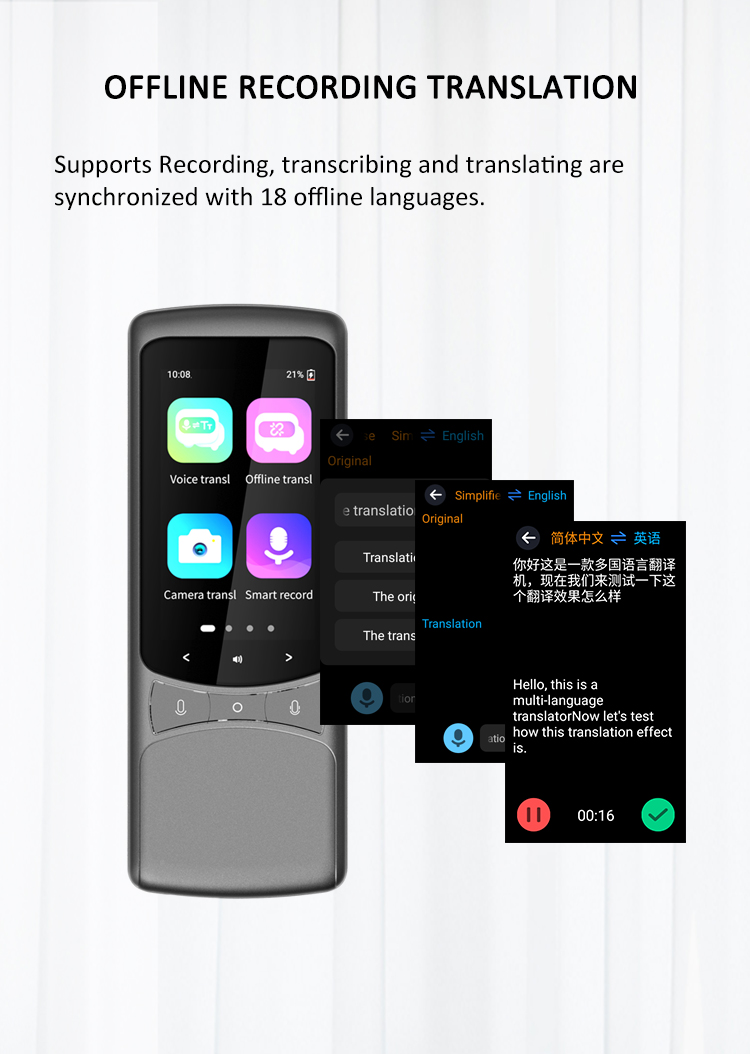 4G Sim Online Multi Language Translation Device MiFi Sharing Offline Translation 138 Languages