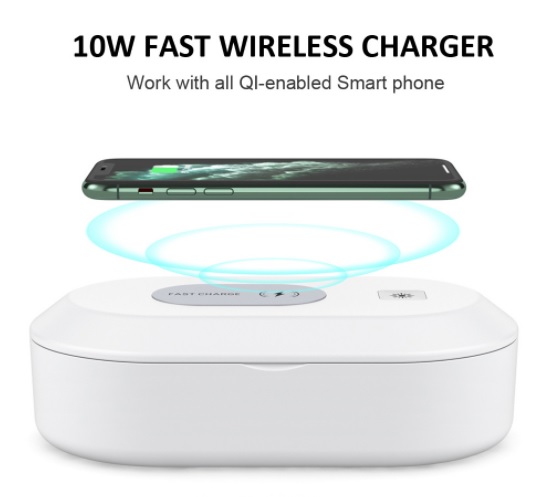 Multifunctional ultraviolet disinfection box wireless charger