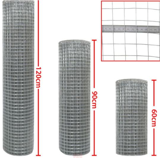 rede de arame soldada galvanizada elétrica 1.5m x 50m x 1 1.5m x 50m x 1/2 de 0.75mm”
