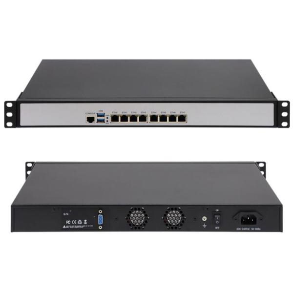 1U rackmount  i5-3317U i7-3517U 8 Gigabit LAN firewall PC appliance network security soft router