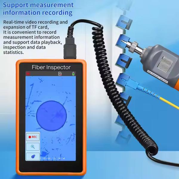 5-inch HD Touch Screen Monitor Inspection Fiber Optic Probe for Telecom Network SC Connector Type