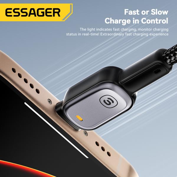 ESSAGER ES-X66 Series 60W 100W USB C to USB C Cable Fast Charging and Data Transfer