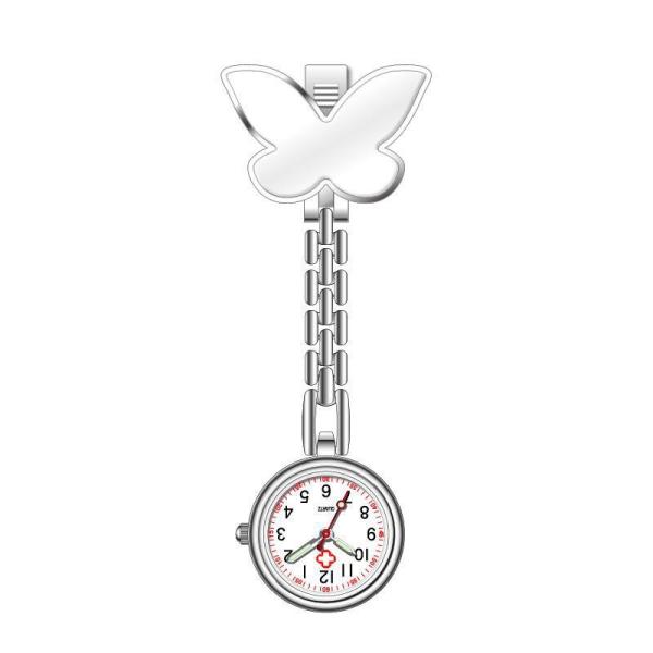 Butterfly Nurse Watch Medical Hanging Brooch Doctor Pocket Watch Quartz Luxury Crystal Luminous Hospital Gift Dropshippi