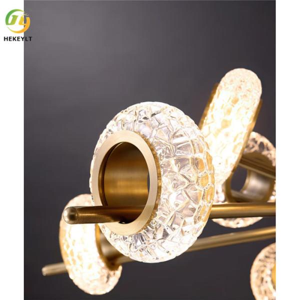 Свет светлого золота металла Кристл люстры сферы СИД 12 привесной