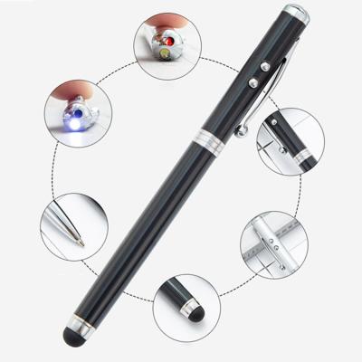 0.5mm Largura de Escrita Gel Pen 4 em 1 Multi Laser Pointer LED Tocha Luz para Educadores