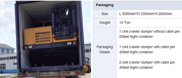 Стабилизированный идущий самосвал Кравлер сада тип мини тележка дизельного топлива 10 тонн Думпер