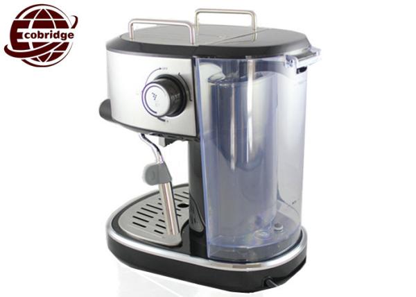 Family Office Small Home Espresso Machine 1.0L 15Bar Italian Pump With Milk Frother