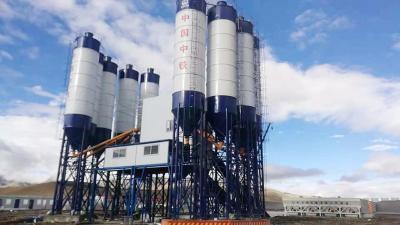 High Performance Concrete Mixing Station 3.8m Discharge Height With Dust Collector