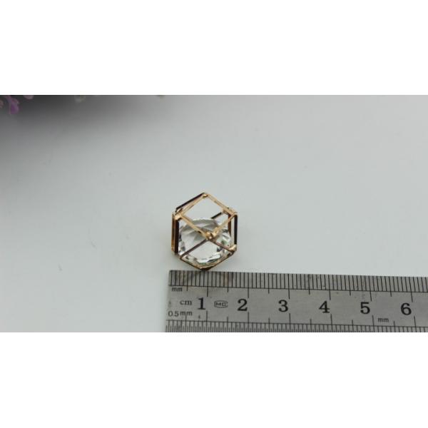 Handmade DIY metal zinc alloy gold nickel 17mm rhombus type diamond ball pendant