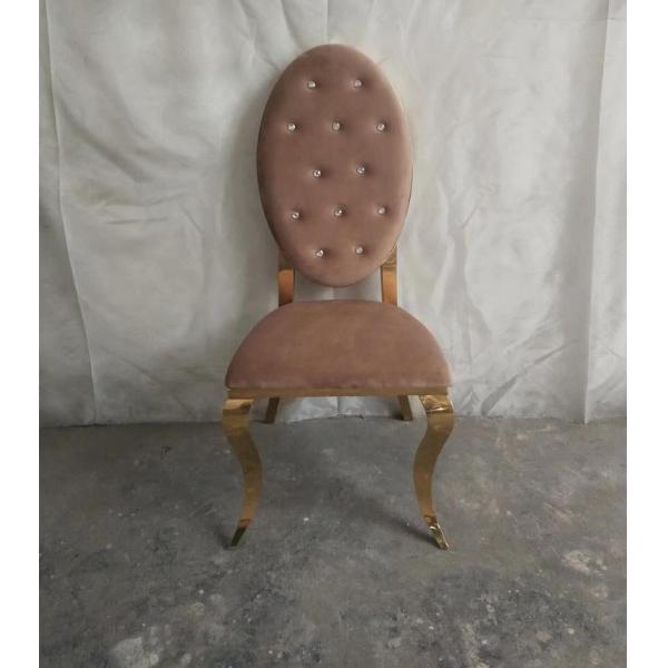 Royal Banquet Reception Stackable Stainless Steel frame wedding chair Dining chair