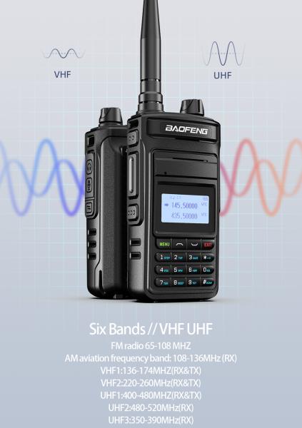 Baofeng P15UV radio UHF VHF à double sens avec fonction de brouillage