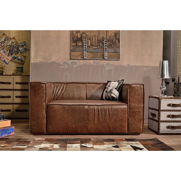 Nidea #8958 Designer Genuine Leather Vintage Industrial Retro Sofa Set  Lounge Personalization Pub Club Studio Furniture Ecksofa