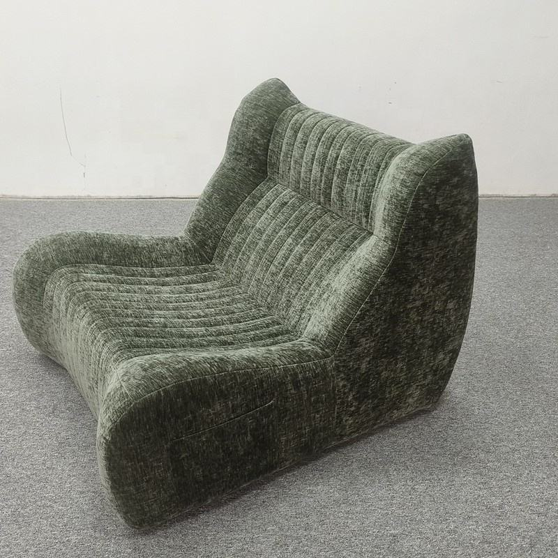 Custom Square Upholstered Leisure Lounge Single Recliner Sofa High Density Sponge Compressed Sofa for Home Apartment