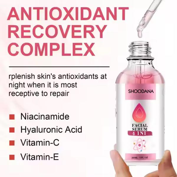 Sero Hidratante orgánico Blanqueador Resistencia al envejecimiento Conteniendo vitamina C Niacinamida y ácido hialurónico