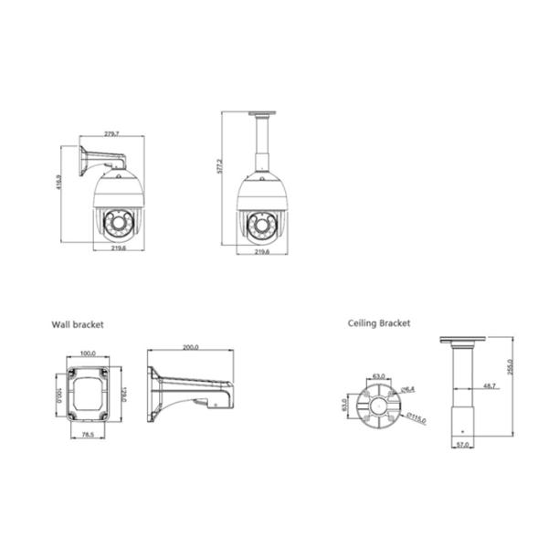 5.0MP Starlight HD PTZ Outdoor Camera Ptz Surveillance Camera 2 Years Warranty