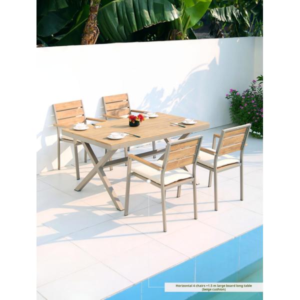 OEM Outdoor Aluminium Garden Dining Set With UV Resistant Material