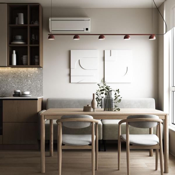 Modern Apartment Wooden Veneer Matt Lacquer Finished Kitchen Cabinets
