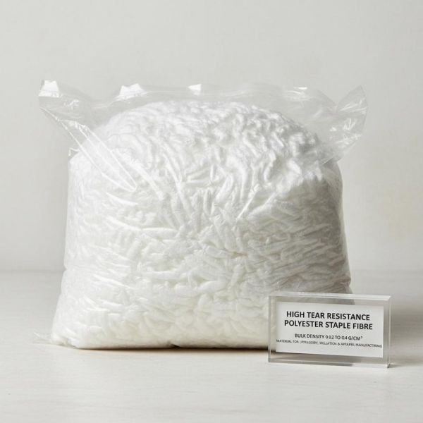 High Tear Resistance Polyester Staple Fiber with Low Oil Content and Bulk Density 0.02 to 0.04 g/cm3 for Upholstery and Apparel