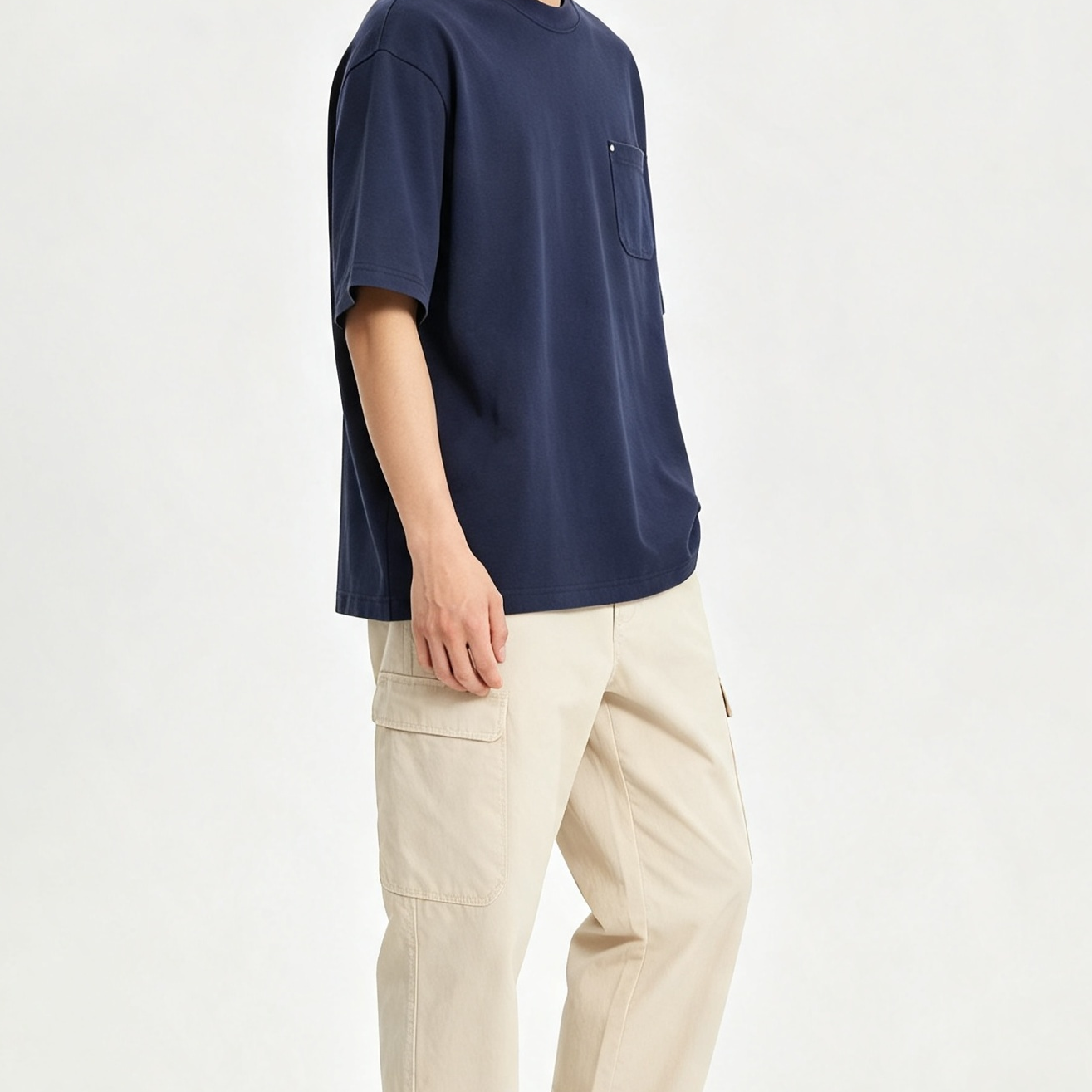 Men’s Loose Fit Cotton Pocket T-Shirt Casual Short Sleeve Solid Color Summer Top