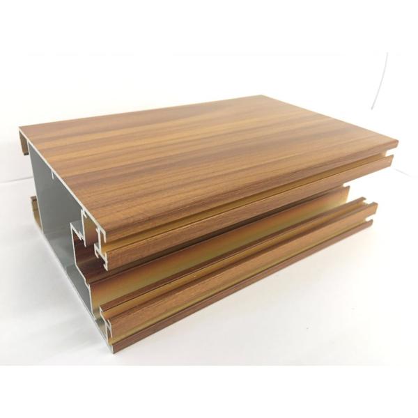 Industrial Wood Grain Aluminium Profiles Resist Fading High Strength
