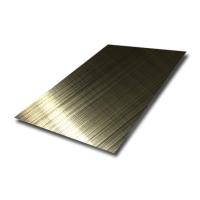 0.3mm Chapa de aço inoxidável de vácuo Eletroplatação congelada escovada Titânio preto SS Placa de metal