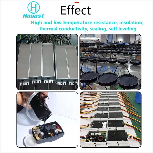 5:1 Epoxy Resin Potting Waterproof Black Epoxy Potting Compound For Sensor PCB Transformer