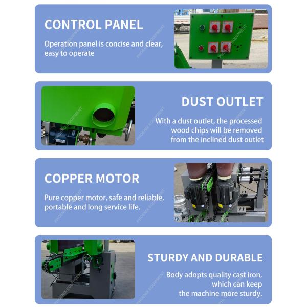 Solid Wood/Plastic/Plywood Double-Sided Polishing Machine with 150mm Maximum Width