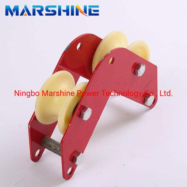 Double Wheel Fiber Optic Rollers Pulley For Cable Laying Anti Corrosion