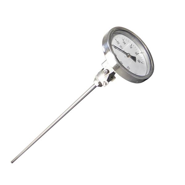 2,5 ângulo ajustável livre bimetálico industrial 1/2” NPT do termômetro 600℃ da polegada
