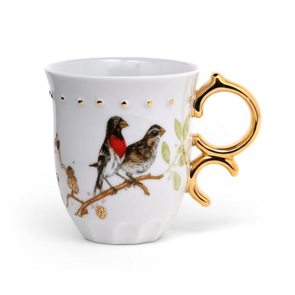 Керамическая кофейная кружка Порцелановая повседневная кружка Золотая ручка