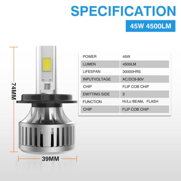 Motoled Brightest Motorcycle Headlight H4 Fan Cooling Bulbs For Motorcycles