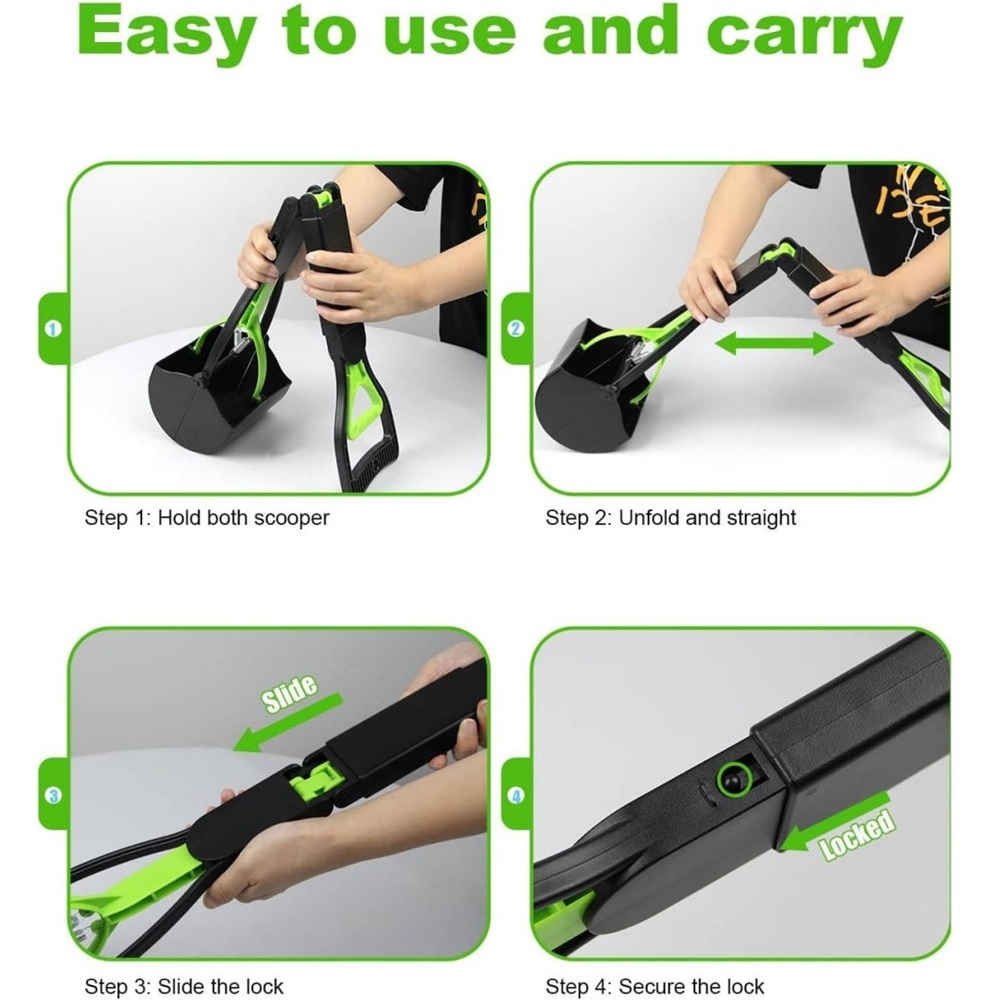 28 Inch Long Handle Heavy Duty ABS Frame Dog Poop Scooper