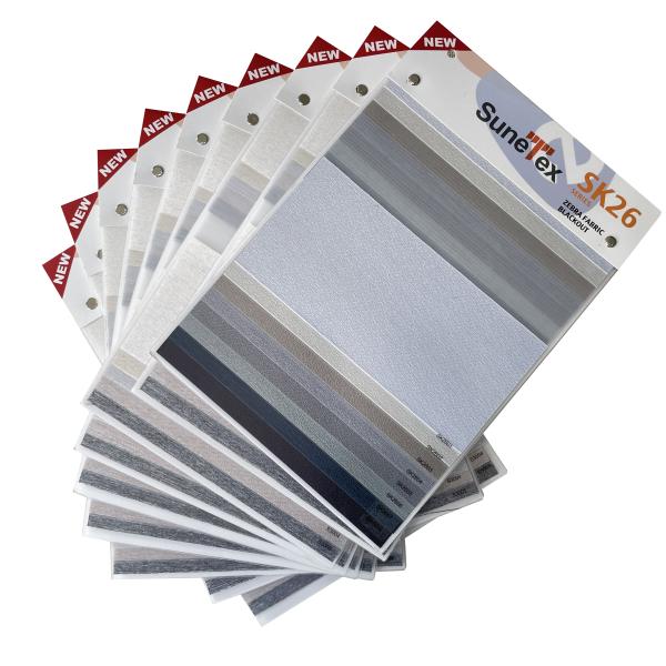 100% Polyester Builtin Blinds Between Glass Blackout Sheer Roll Up Blinds Fabrics For Home
