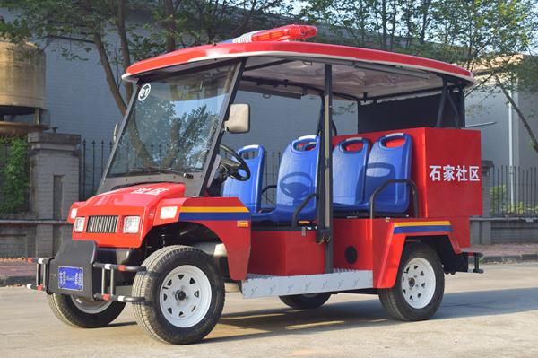 48V Lithium Battery Electric Fire Truck Golf Cart 5 Seater