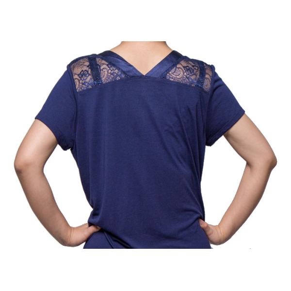 Romantic Ladies Night Dresses Sleepwear , Short Sleeve Summer Pjs For Ladies