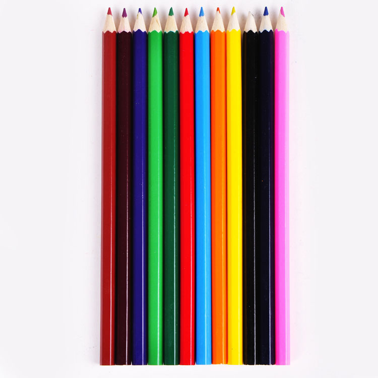 wholesale presharpened hex 12pcs tin box wooden color pencil