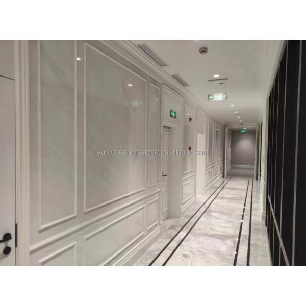 White Thassos Marble Big Slab Polished Stone Wall Panel Tile for Modern Hotel Design