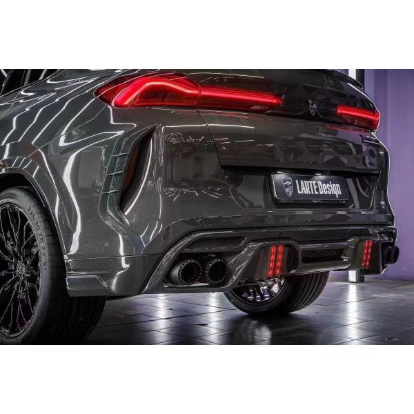 Auto Parts for BMW X6M F96 Carbon Fiber Body Kit X6M F96 Upgraded LARTE Design Style Front Shovel Diffuser Spoiler Body Kit