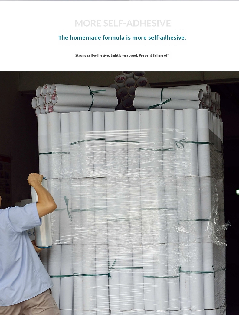 18 Inch 20 Microns Stretch Film LLDPE Soft Plastic Packaging Film Hand & Machine Use Width PE Material Casting Processed