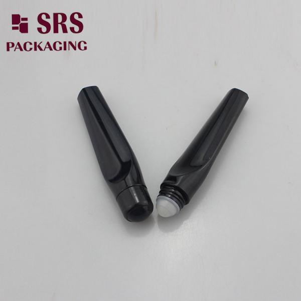 SRS packaging empty plastic black color 15ml PETG roller ball bottle