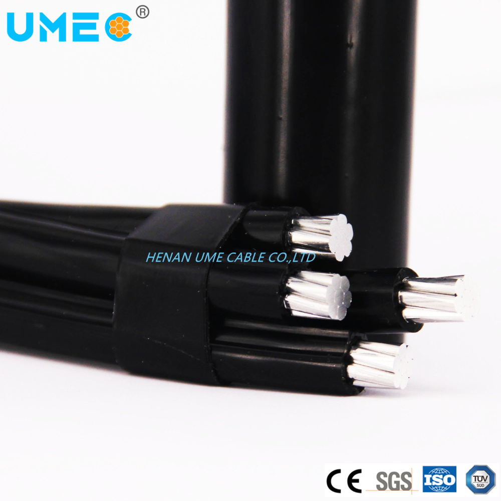 0.6/1kv PVC/XLPE/PE Изолированный воздушный кабель для воздушного электроснабжения