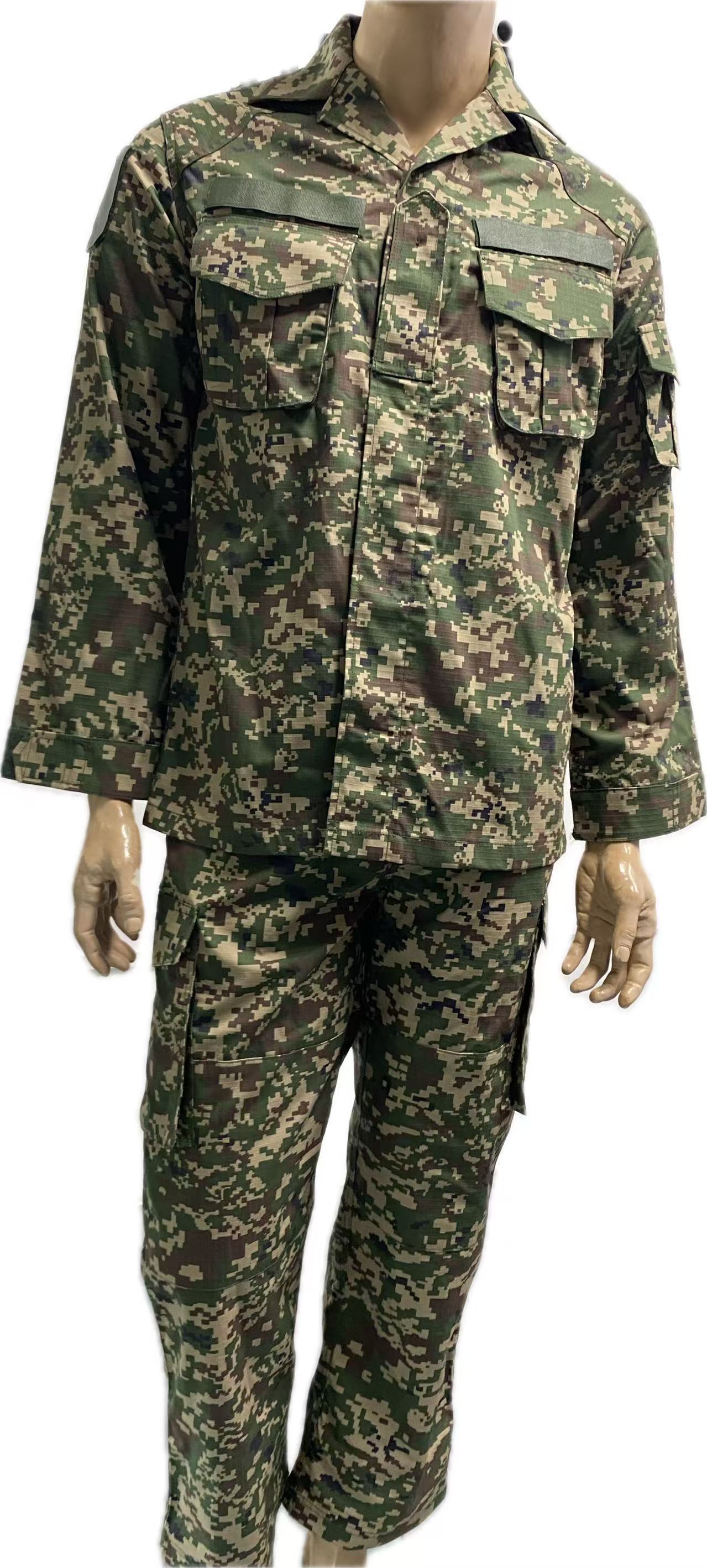 Lightweight Ripstop Camouflage Uniform Set Long Sleeve Combat Suit for Army Training