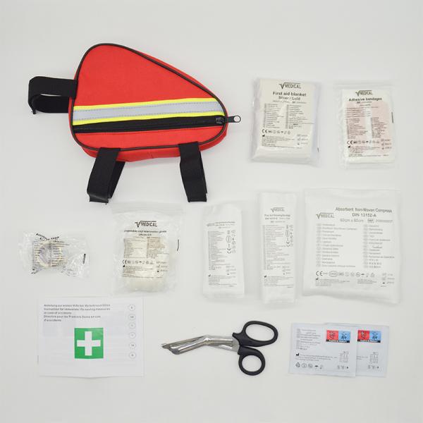 Cycling Nylon  Motorcycle Vehicle First Aid Kit Customize  German DIN13167 Standard