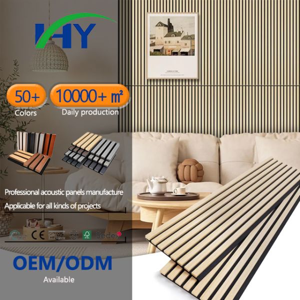 Ebony Burl Venner Wood Slat Acoustic Panel Fireproof Office Sound Proofing Panels