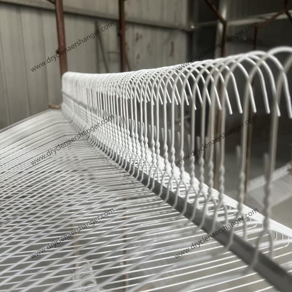 40cm 2.3mm Dry Cleaner Wire Hangers Cheap Price White Powder-Coated